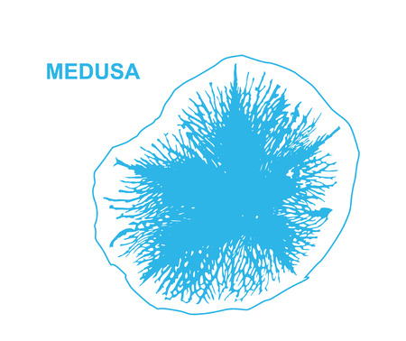 Image logo abstract of schematic medusa.のイラスト素材