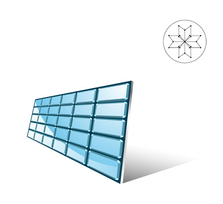 Technological design of solar battery or modern windows.のイラスト素材