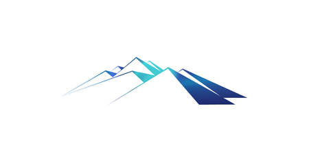 Mountains logo. Seven peaks.のイラスト素材