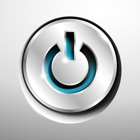 3d logo of chrome power button.のイラスト素材