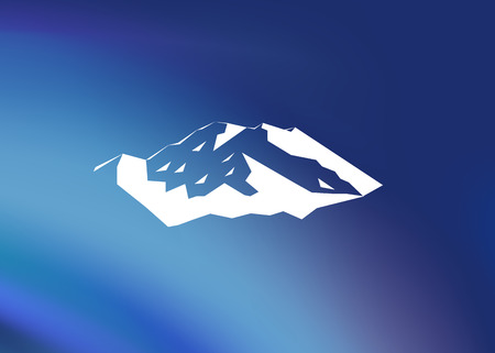 Snow mountains peak (Denali) logo. Mount McKinley.の写真素材
