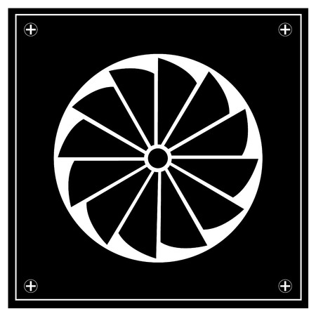 Exhaust fan icon.の写真素材