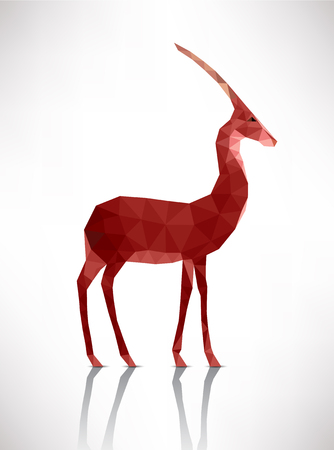 Antelope image  polygonal.のイラスト素材