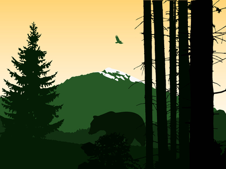 Background of mountain landscape. Natural colors.のイラスト素材