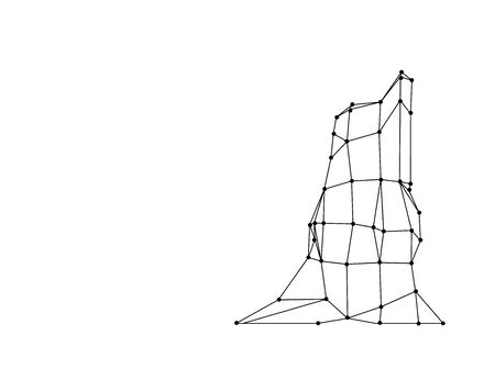 Landscape background. Western desert. Stone. Lines and points.の写真素材