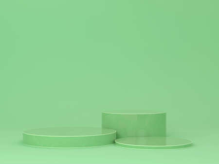 3d render studio set scene. Abstract stage background. Geometric minimal cylinder podiumの写真素材