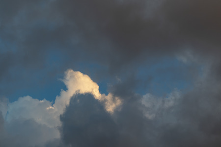 air movements at the sky in the cloudy weather