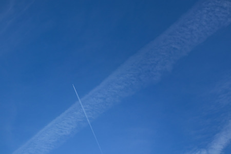 blue sky and the plane