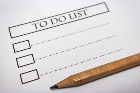 close up of to do list