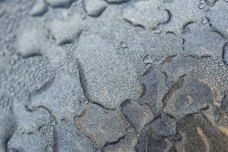 water droplets on metal surfaceの写真素材