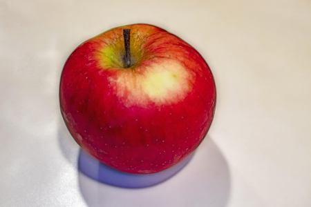 ready to eat red appleの写真素材