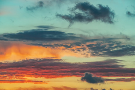 Magnificent Colorful Clouds in Evening Sky