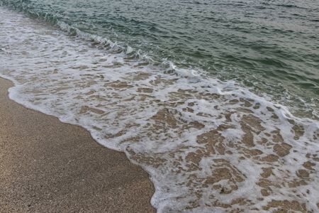 beach and waves on seaの写真素材