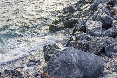 rocks and wave at the sea side