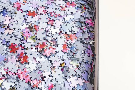 abstract background with puzzle piecesの写真素材