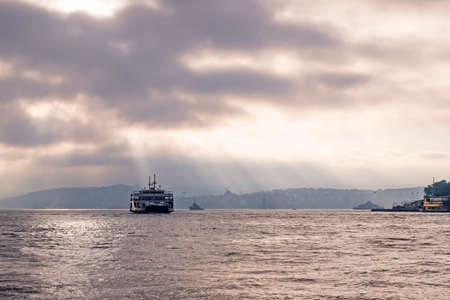 istanbul,turkey-june 29,2020.dream city istanbul, between asia and european continents.landscape and cityscape from istanbul in summer season and early morning time.のeditorial素材