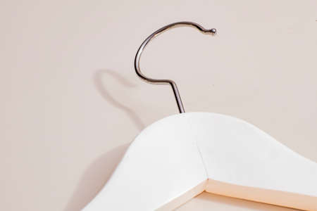 black and white wooden hangers