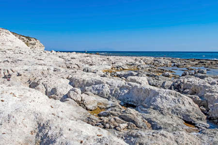 seascape from sea shore in summer season for backgroundの写真素材
