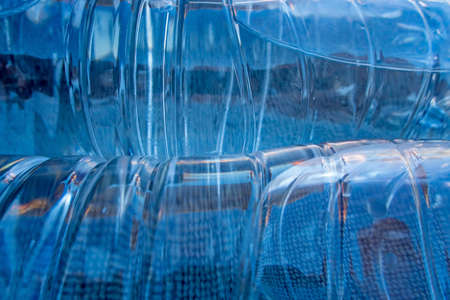 close up plastic water bottlesの写真素材