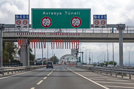 istanbul,turkey-september 13,2020.Avrasya Tunnel connecting Europe and Asia continents under the Marmara Seaのeditorial素材