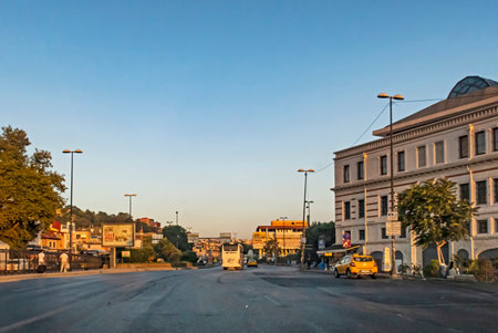 istanbul,turkey-august 29,2020.Istanbul urban and intercity motor vehicle road network and city view.のeditorial素材