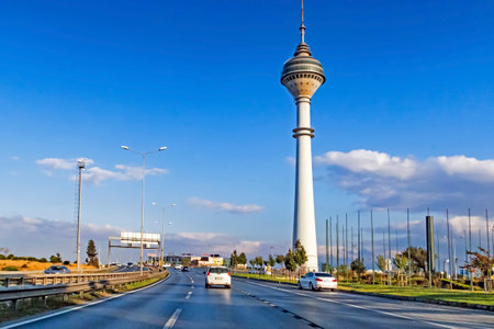 istanbul,turkey-august 29,2020.Istanbul urban and intercity motor vehicle road network and city...