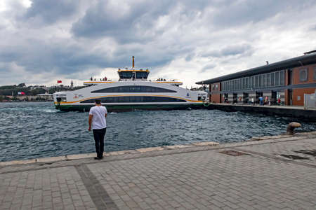 istanbul,turkey-september 12,2020.Cityscape and touristic city view from the historical peninsula of Istanbul the dream city in the middle of Europe and Asia continent.のeditorial素材