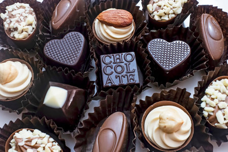 Ready to eat special chocolates on plate