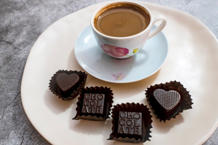 Ready to eat special chocolates with turkish coffee