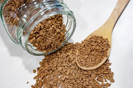 close up drinkable instant coffee
