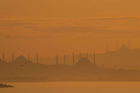 istanbul, turkey- april 22,2021. The dream city between the continents of Europe and Asia. Istanbul in the first light of the day. City view from Istanbul with its natural and historical beauties.のeditorial素材