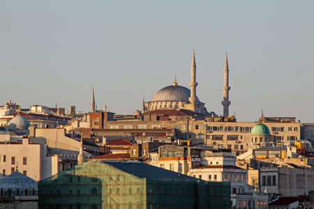istanbul, turkey- april 22,2021. The dream city between the continents of Europe and Asia. Istanbul in the first light of the day. City view from Istanbul with its natural and historical beauties.のeditorial素材
