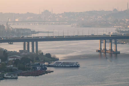 pierre loti hill, istanbul, turkey-april 28,2021.Istanbul view from the pierre loti hill in the early hours of the morning with its historical and natural beauties.のeditorial素材