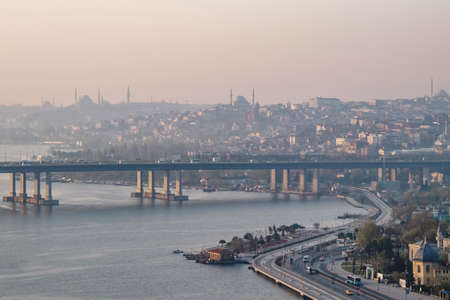 pierre loti hill, istanbul, turkey-april 28,2021.Istanbul view from the pierre loti hill in the...