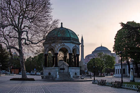 sultanahmet, istanbul, turkey-april 29,2021. The dream city between europe and asian continents, istanbul. Old city view from sultanahmet square with its historical buildings and natural beauties.のeditorial素材
