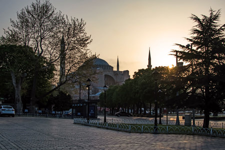 sultanahmet, istanbul, turkey-april 29,2021. The dream city between europe and asian continents, istanbul. Old city view from sultanahmet square with its historical buildings and natural beauties.のeditorial素材