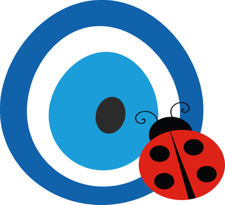 close up ladybug on white backgroundのイラスト素材