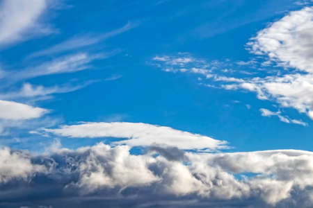 dramatic clouds in the early morning sky