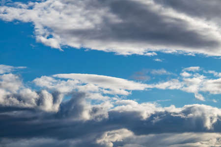 dramatic clouds in the early morning sky