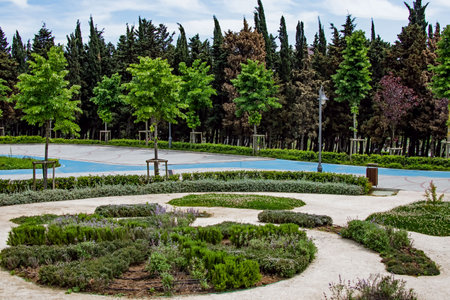 Halkali, istanbul, Turkey- May 20,2021.Spring view from Halkali public park with its nature, green areas and architectural beauties in istanbul.のeditorial素材