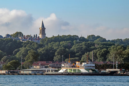 istanbul,Turkey-june 10,2021.Istanbul, the dream city between the continents of Europe and Asia, with its historical, modern and natural beauties. Cityscape from istanbul in the morning.のeditorial素材