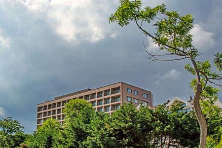 yesilkoy,istanbul,turkey- june 15,2021.The view from the YeÅilkÃ¶y district, one of the districts of Istanbul, with its architectural structures and touristy, natural beauties.のeditorial素材