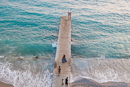 Kusadasi,Aydin,Turkey- July 25,2021.The view from Pinebay holiday village and resort in Kusadasi, in the sea and nature and summer session.のeditorial素材