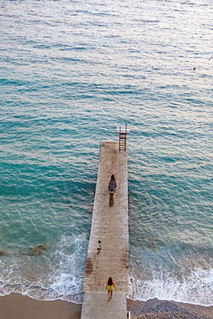 Kusadasi,Aydin,Turkey- July 25,2021.The view from Pinebay holiday village and resort in Kusadasi, in...