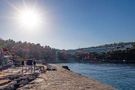 Kusadasi,Aydin,Turkey- July 19,2021.The view from Pinebay holiday village and resort in Kusadasi, in the sea and nature and summer session.のeditorial素材