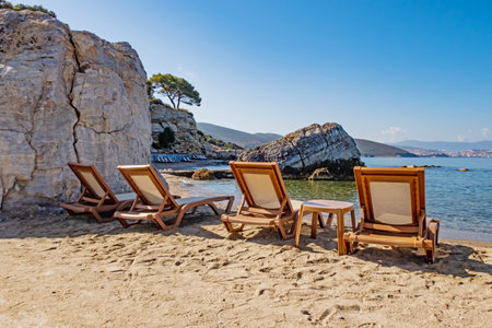 Kusadasi,Aydin,Turkey- July 20,2021.The view from Pinebay holiday village and resort in Kusadasi, in the sea and nature and summer session.のeditorial素材