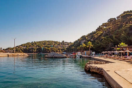 Kusadasi,Aydin,Turkey- July 20,2021.The view from Pinebay holiday village and resort in Kusadasi, in...
