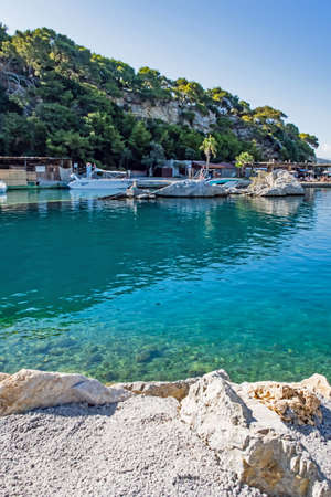 Kusadasi,Aydin,Turkey- July 21,2021.The view from Pinebay holiday village and resort in Kusadasi, in the sea and nature and summer session.のeditorial素材