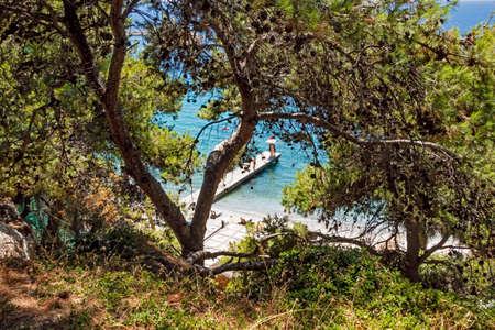 Kusadasi,Aydin,Turkey- July 21,2021.The view from Pinebay holiday village and resort in Kusadasi, in...
