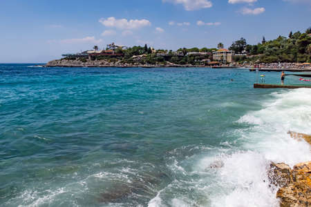 Kusadasi,Aydin,Turkey- July 21,2021.The view from Pinebay holiday village and resort in Kusadasi, in the sea and nature and summer session.のeditorial素材